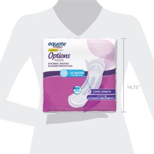 Equate Options Women's Incontinence Pads, Ultimate Absorbency, Long Length (51 Count), Compare to Poise® - Image 6