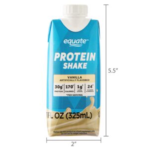 Equate High Performance Protein Shake, Vanilla, 30g Protein, 11 fl oz, 4 Count - Image 2