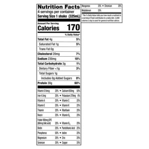Equate High Performance Protein Shake, Vanilla, 30g Protein, 11 fl oz, 4 Count - Image 5