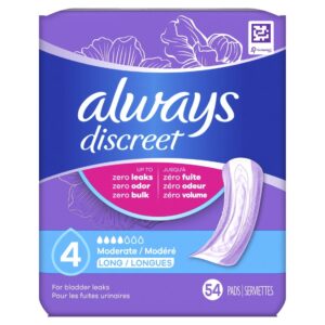 Always Discreet Incontinence Pads for Women, Moderate Long, 54 Count - Image 6