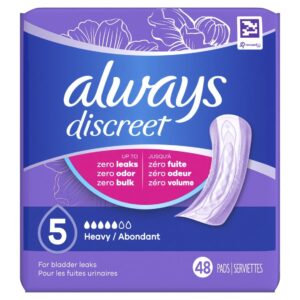 Always Discreet Incontinence Pads, Heavy Absorbency, Regular Length, 48 CT - Image 8
