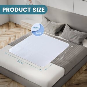KEKOY Reusable & Washable 34x36 inch Bed Pads for Incontinence, 4 Pack Waterproof Pee Pads for Adults, Kids, Seniors, and Pets - Image 5