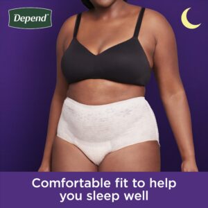 Depend Night Defense Incontinence Underwear for Women, Adult Diapers, L, 14 Count - Image 8