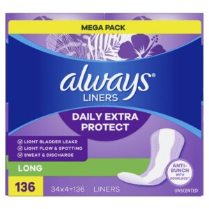 Always Anti-Bunch Xtra Protection Daily Liners, Long, Unscented, 108 CT - Image 18