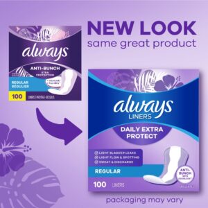 Always Anti-Bunch Xtra Protection Daily Liners, Long, Unscented, 108 CT - Image 19