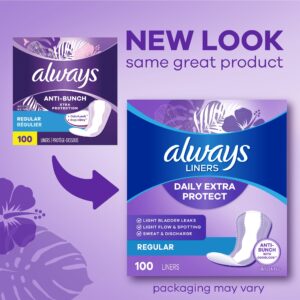 Always Anti-Bunch Xtra Protection Daily Liners Xtra Long Length, 68 Ct - Image 11