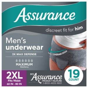 Assurance Men's Incontinence Underwear, XXL , Maximum Absorbency (19 Count) - Image 1