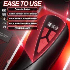 AYIYUN Automatic Male Masturbators Sex Toys for Men, with 9 Vibrating & 5 Suction Modes,Silicone LCD Display Stroker Self-Pleasure Masturbation Adult Toy - Image 6