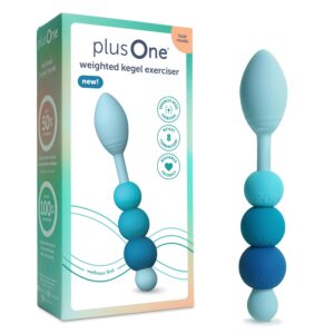 plusOne Weighted Silicone Kegel Exerciser, Build Strength, 3 Weight Sizes - Image 1