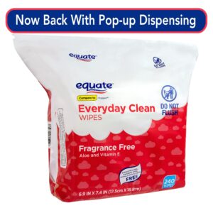 Equate Baby Everyday Clean Wipes, Fragrance Free, 240 Wipes, Compare to Huggies Wipes® - Image 3