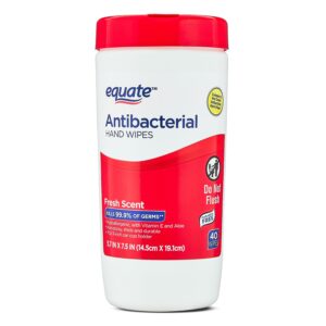 Equate Antibacterial Hand Wipes, Fresh Scent, 40 Wipes, Compare to Wet Ones® Antibacterial Hand Wipes - Image 1