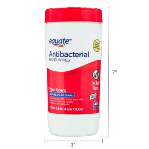 Equate Antibacterial Hand Wipes, Fresh Scent, 40 Wipes, Compare to Wet Ones® Antibacterial Hand Wipes - Image 2