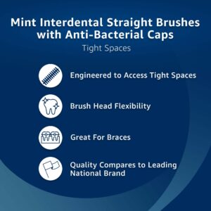 Equate Interdental Brushes with Anti-Bacterial Caps for Tight Spaces (20 Count), Compare to GUM® Proxabrush® Go-Betweens® Cleaners, Tight - Image 7