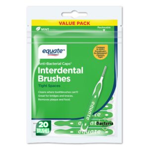 Equate Interdental Brushes with Anti-Bacterial Caps for Tight Spaces (20 Count), Compare to GUM® Proxabrush® Go-Betweens® Cleaners, Tight - Image 10