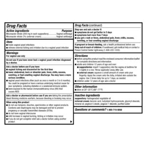 Equate Miconazole 3 Day Combination Pack with Suppositories & Cream, 2.5 g each + 9g tube, Compare to Monistat® 3 Active Ingredients - Image 7