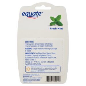 Equate Fresh Mint Oral Care Breath Strips (5 Packs of 24 Strips), Compare to Listerine® PocketPaks® Breath Strips - Image 9