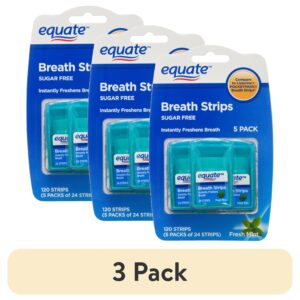 Equate Fresh Mint Oral Care Breath Strips (5 Packs of 24 Strips), Compare to Listerine® PocketPaks® Breath Strips - Image 10