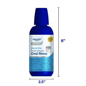 Equate Glacial Mint Fresh Alcohol-Free Oral Rinse, 16 fl oz, Compare to TheraBreath® Fresh Breath Oral Rinse - Icy Mint - Image 2