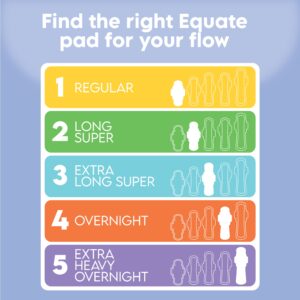 Equate Overnight Maxi Pads with Wings, Size 4, Overnight Protection (26 Count) - Image 7