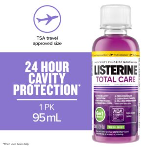 Listerine Total Care Anticavity Fluoride Travel Mouthwash, Fresh Mint, 95 mL - Image 1
