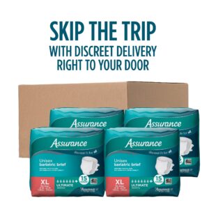 Assurance Unisex Incontinence Briefs with Tabs, Maximum Absorbency, XL (60 Count) - Image 8