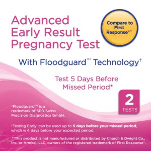 Equate Advanced Early Pregnancy Test with Flood Guard, Can Tell You 5 Days Sooner Than Your Missed Period (2 Count), Compare to First Response® - Image 3