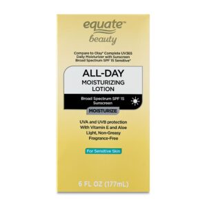 Equate Beauty All-Day Moisturizing Lotion for Sensitive Skin, SPF15 6 fl oz