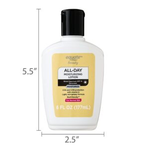 Equate All Day Moisturizing Lotion with SPF 15 Sunscreen for Face Care of Normal Skin, 6 fl oz, Compare to Olay® Complete UV365 Daily Moisturizer with Sunscreen Broad Spectrum SPF 15 Normal - Image 4
