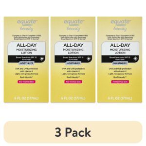 Equate All Day Moisturizing Lotion with SPF 15 Sunscreen for Face Care of Normal Skin, 6 fl oz, Compare to Olay® Complete UV365 Daily Moisturizer with Sunscreen Broad Spectrum SPF 15 Normal - Image 6