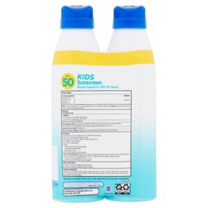 Equate Kids Broad Spectrum Sunscreen Spray Twin Pack, SPF 50, 5.5 oz, 2 Count - Image 2