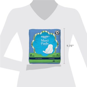 Equate Long Maxi Pads with Wings, Unscented, Super Absorbency (168 Count) - Image 8