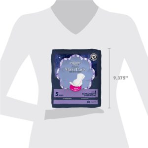 Equate Maxi Pads with Wings, Unscented, Extra Heavy Overnight, Size 5 (60 Count) - Image 9