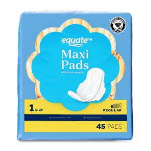 Equate Maxi Pads with Wings, Unscented, Regular, Size 1, (180 Count) - Image 13