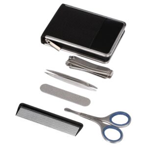 Equate Men's 6 Piece Complete Grooming Kit with Black Case