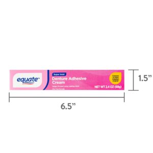 Equate Super Hold Denture Adhesive Cream, 2.4 oz, Compare to Super Poligrip® Original - Image 7