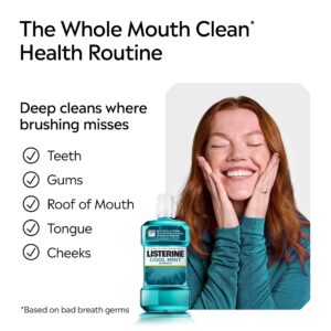 Listerine Cool Mint Antiseptic Mouthwash Oral Care for Bad Breath, 250 mL - Image 5
