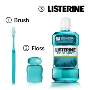Listerine Cool Mint Antiseptic Mouthwash Oral Care for Bad Breath, 250 mL - Image 7