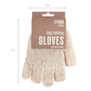 Exfoliating Bath Gloves, 2 Pair - Image 4