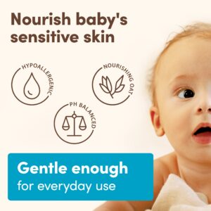 Aveeno Baby Daily Moisture Bath Body Wash & Shampoo, Liquid Soap, Oat Extract, 18 fl oz - Image 5
