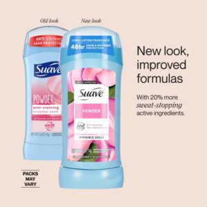 Suave Antiperspirant Deodorant For Women, 48hr Protection, Powder Scent, 2.6 oz - Image 4