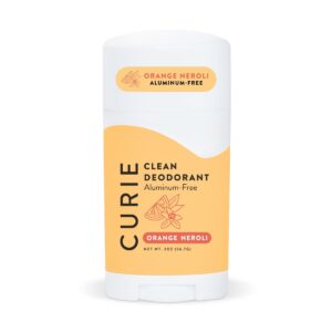 Curie Natural Deodorant Stick, Orange Neroli, Aluminum-Free, for Men and Women, 2 oz - Image 1