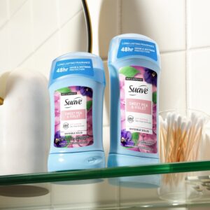 Suave Antiperspirant Deodorant For Women, 48hr Protection, Sweet Pea & Violet, 1.2 oz - Image 8