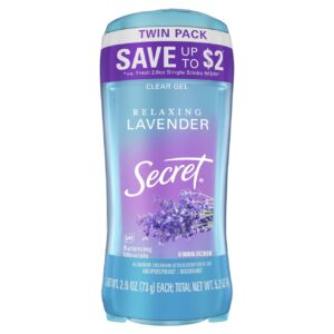 Secret Fresh Clear Gel Antiperspirant Deodorant, Lavender, 2.6 oz (2 Pack) - Image 7