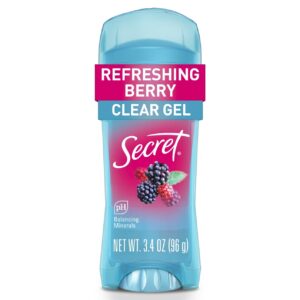 Secret Fresh Antiperspirant Deodorant Clear Gel, Berry, 3.4 oz