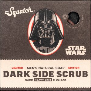 Dr. Squatch Dark Side Scrub Star Wars Natural Bar Soap for Men, 5 oz - Image 1