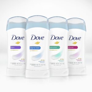 Dove Original Clean Antiperspirant Deodorant, 2.6 oz, Twin Pack - Image 4
