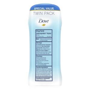 Dove Original Clean Antiperspirant Deodorant, 2.6 oz, Twin Pack - Image 8