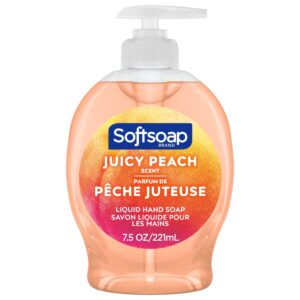 Softsoap Liquid Hand Soap, Kitchen and Bathroom Hand Soap, Juicy Peach, 7.5 Fluid Ounce Bottle - Image 1