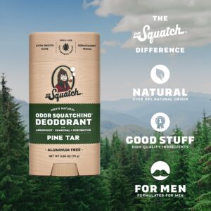 Dr. Squatch Pine Tar Natural Deodorant for Men, 2.65 oz - Image 3