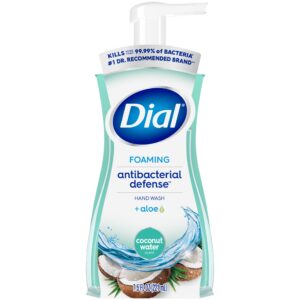 Dial Antibacterial Foaming Hand Wash, Coconut Water, 7.5 fl oz - Image 1